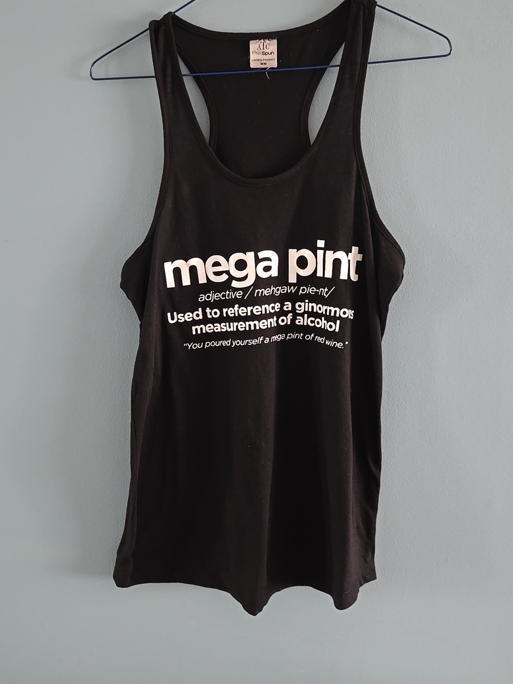 Mega Pint quote Racer Back Tank Top (Medium)